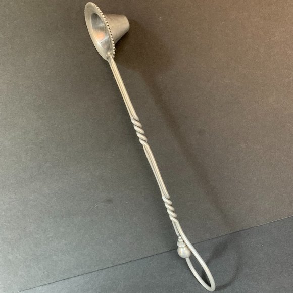 VTG Aluminum Candle Snuffer Mid-century Modern Handcrafted Silver MCM Scarce - Picture 3 of 9